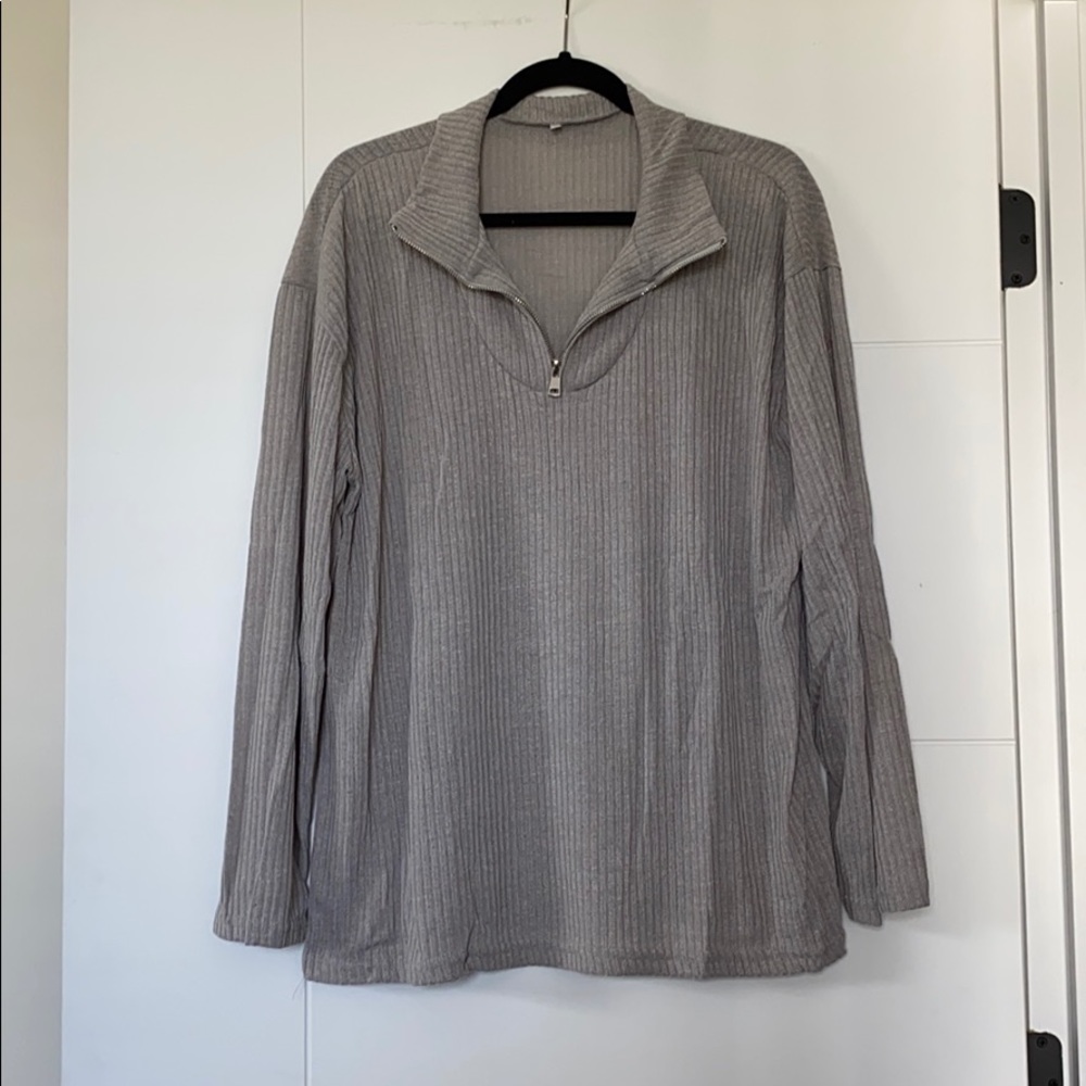 Grey Light Weight Pull Over Sweater